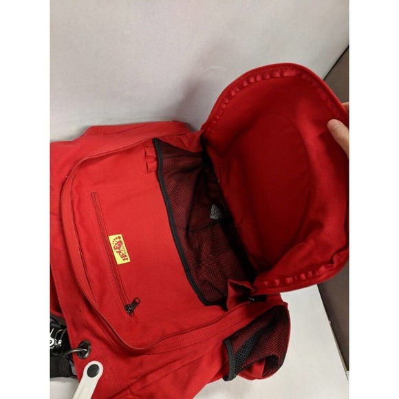 VINTAGE HOLEY SOLES GETAWAY BEACH BAG CANVAS TOTE RED RUBBER SOLE BOTTOM STRAPS - Picture 9 of 11